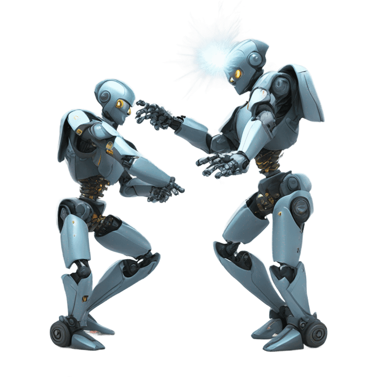 robot fighting with another robot emoji