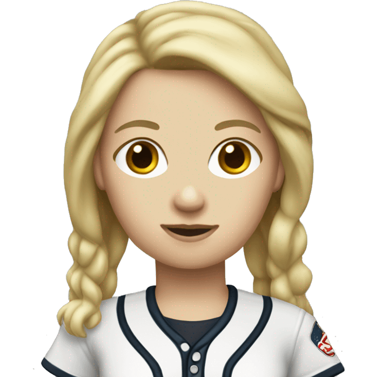 blonde white girl baseball manager  emoji