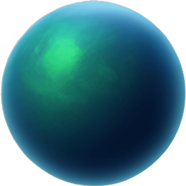 Dark blue and green planet with fog  emoji