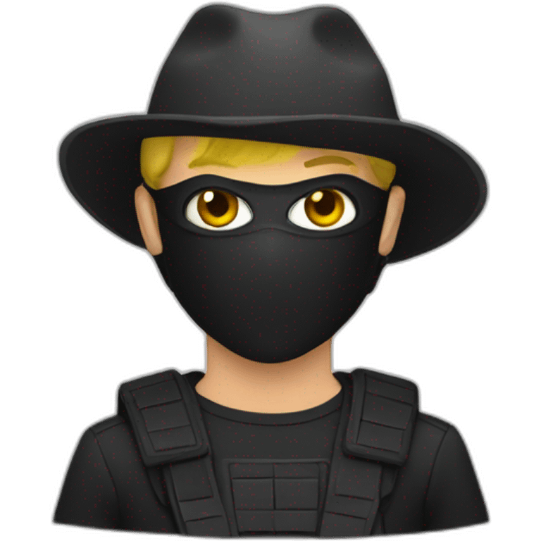 Masked vigilante emoji