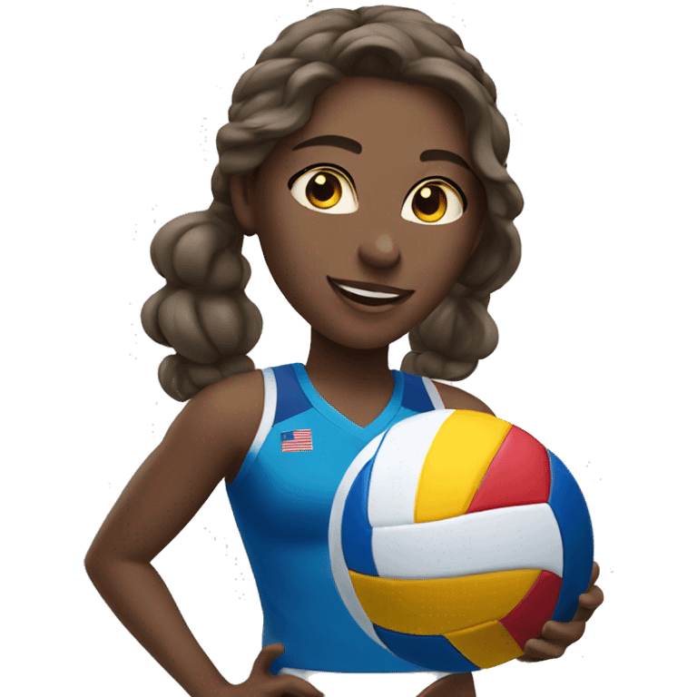 summer olympics girl playing volleyball emoji