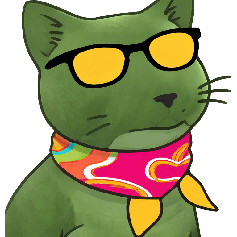 Cat with sunglasses emoji