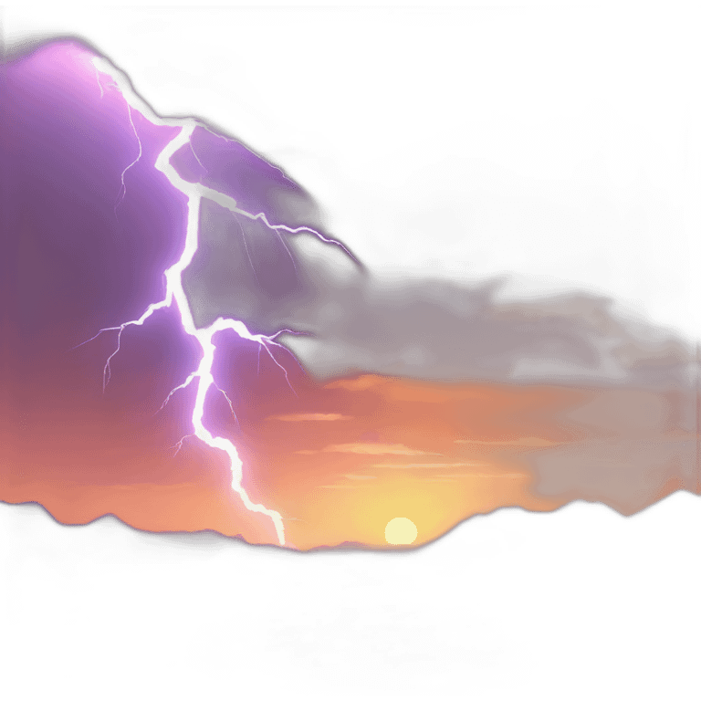 lightning bolt sunset emoji