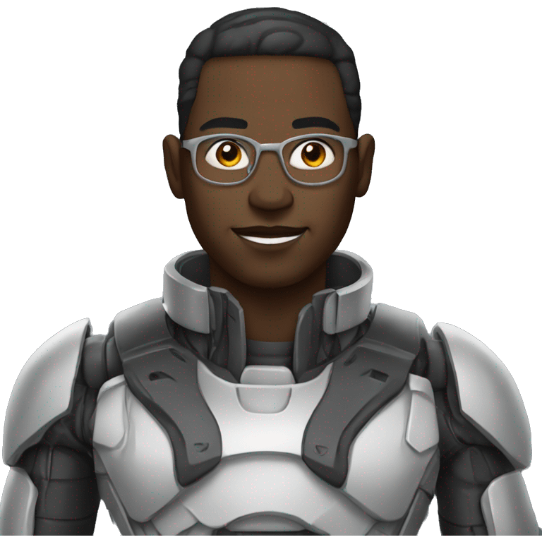 george black man as a cyborg emoji