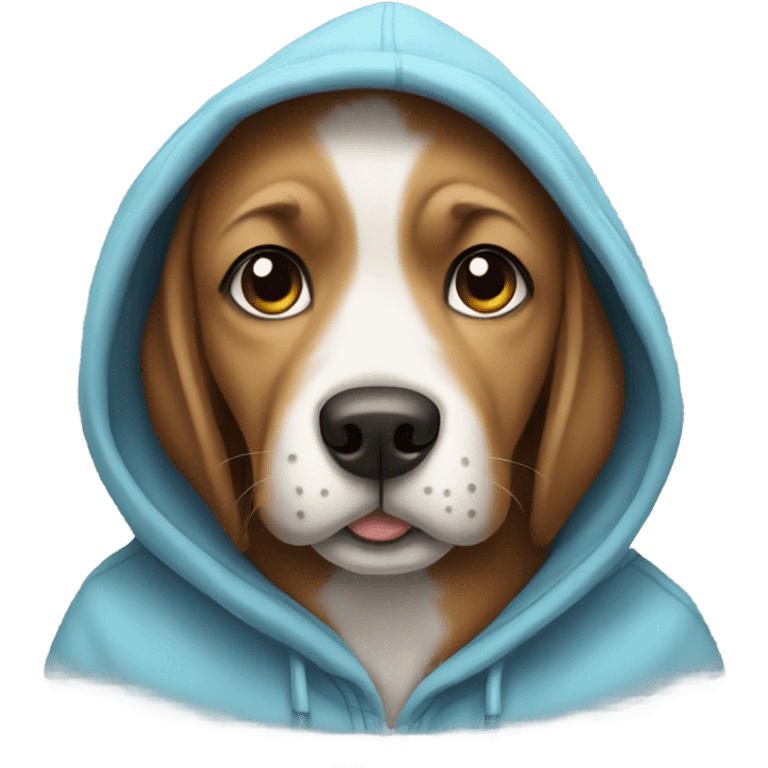 Dog wearing hoodie  emoji