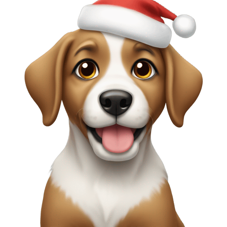 Christmas puppy emoji