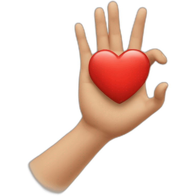 heart with hand emoji