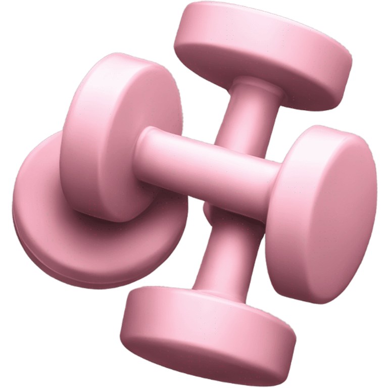 Two light pink small weights emoji