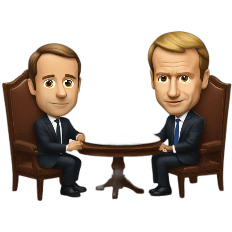 poutine et macron court emoji