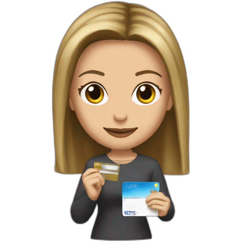 Rachel green with credit card emoji