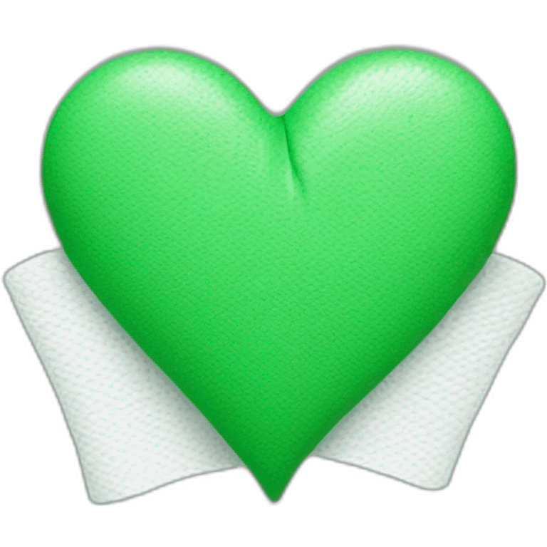 Two-Green-heart-with-white-bandage emoji