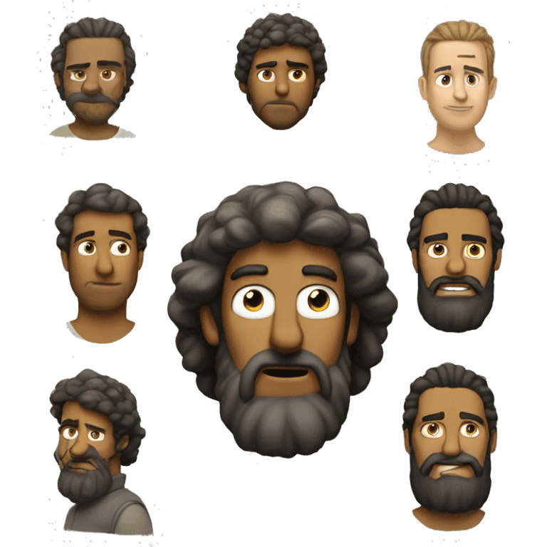 homer hide in bush meme, tall bearded engineer, brown man bun emoji