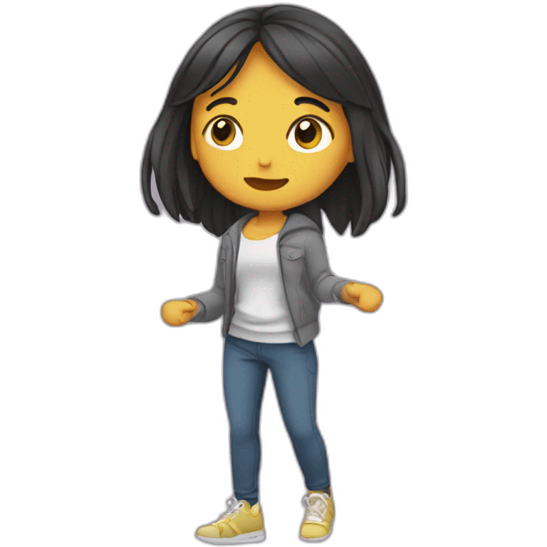 Fille qui dab emoji