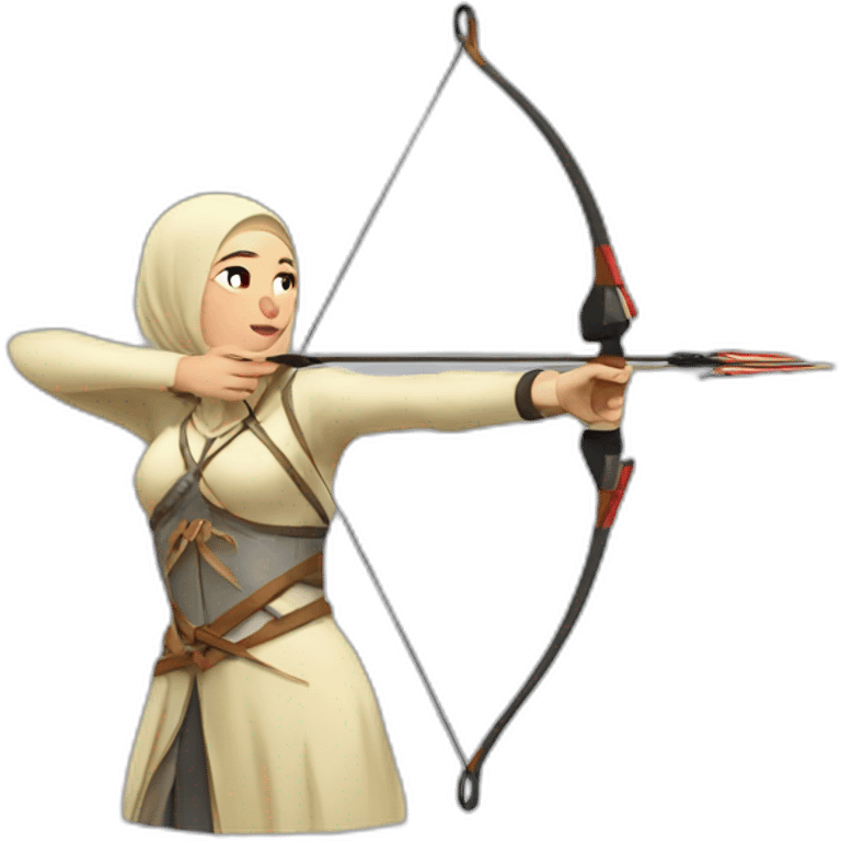 russian hijabi archery emoji