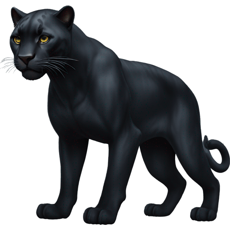 Black panther animal, full body emoji