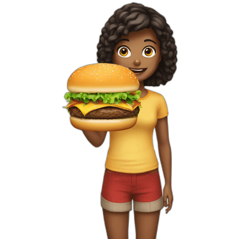 burger- with- girl emoji