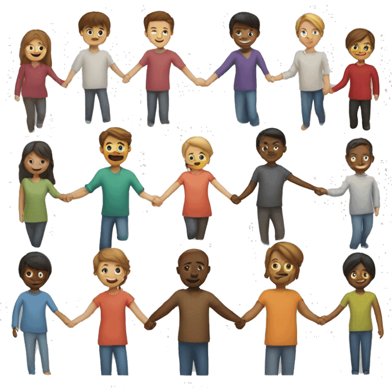 people holding hands in circle emoji