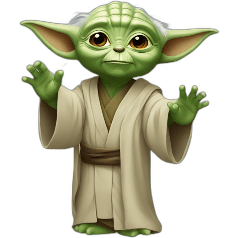 Yoda waving emoji