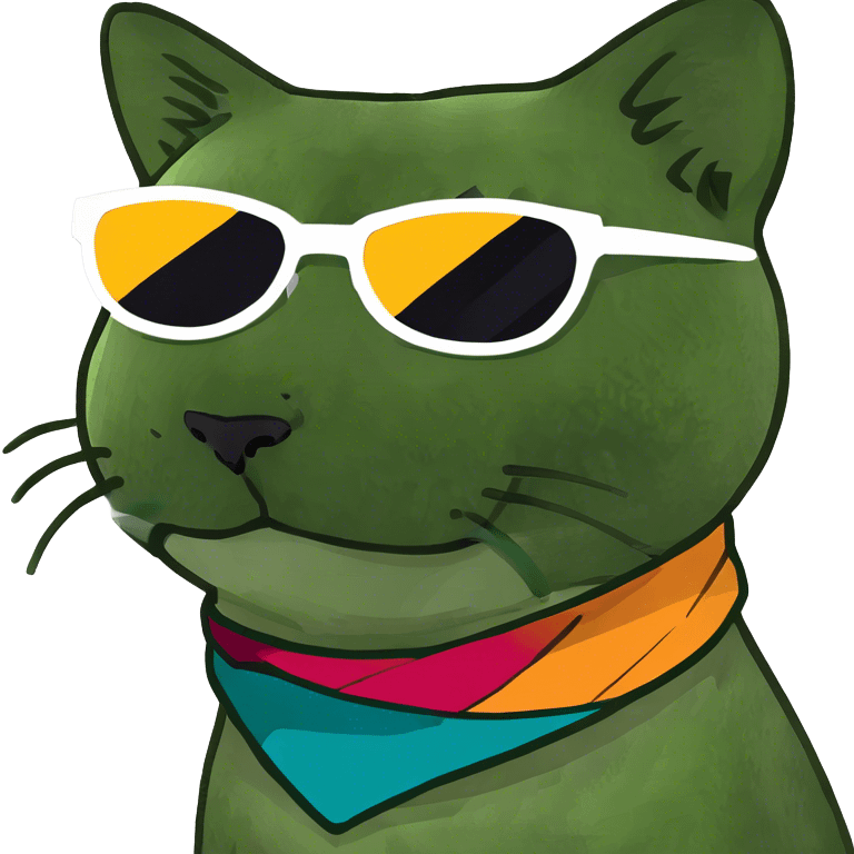 Cat with sunglasses emoji