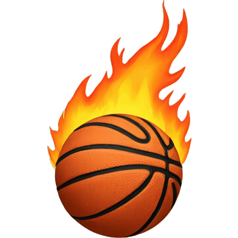 Basketball on fire emoji