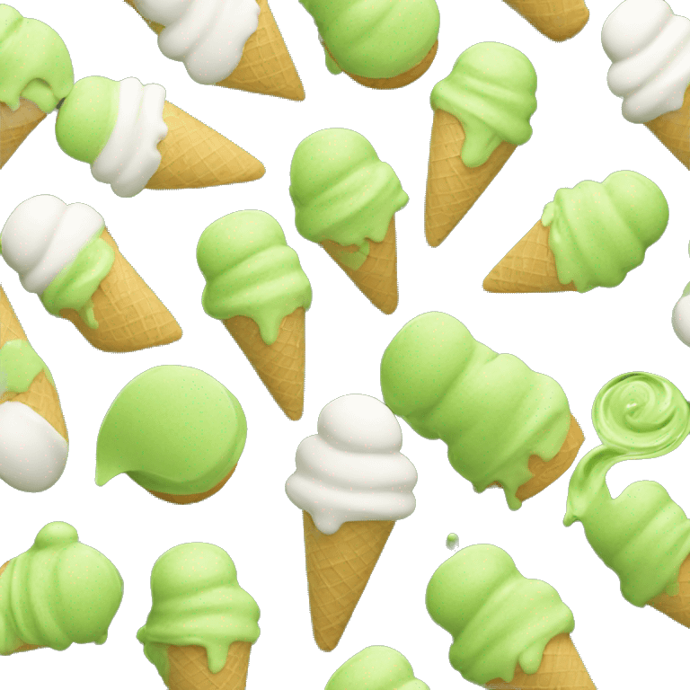 Matcha icecream  emoji