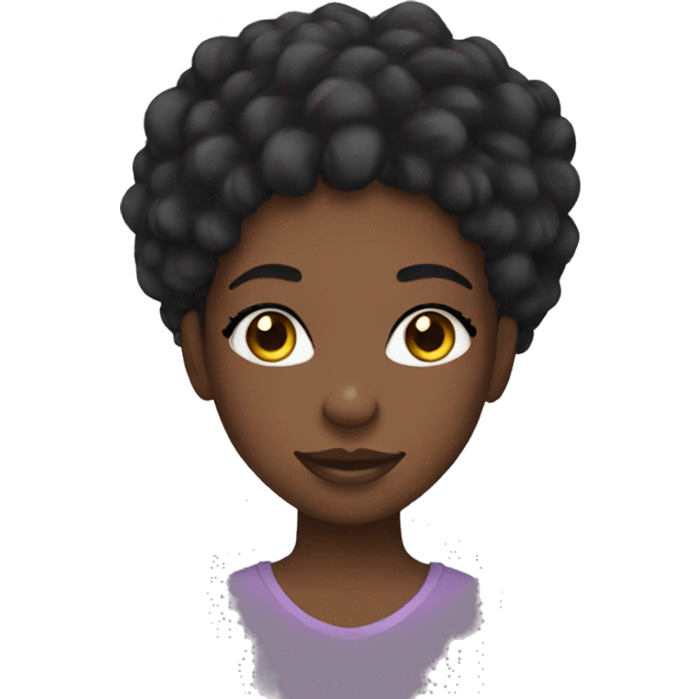 black girl with lashes  emoji