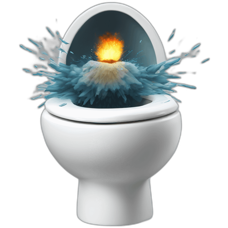 exploding toilet emoji