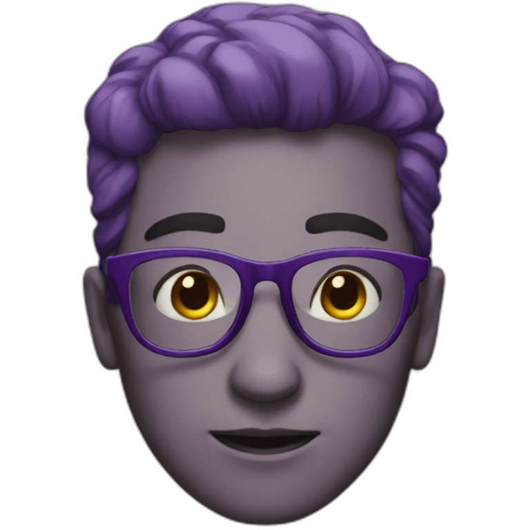 purple glasses emoji