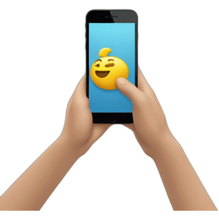 mobile in hand emoji