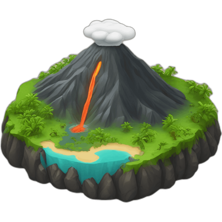 volcano island emoji