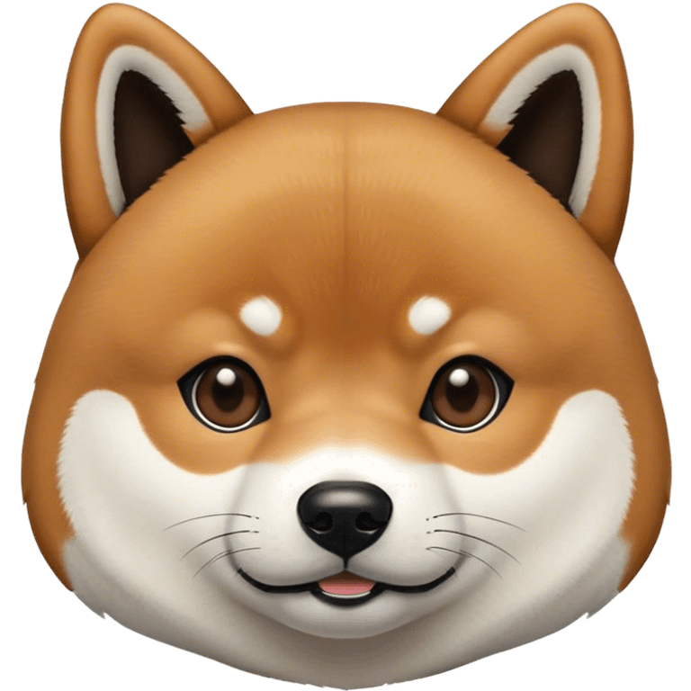 Brown black and White Shiba inu emoji