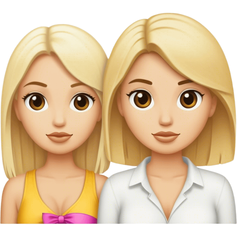 One blonde one brunette in Cabo  emoji