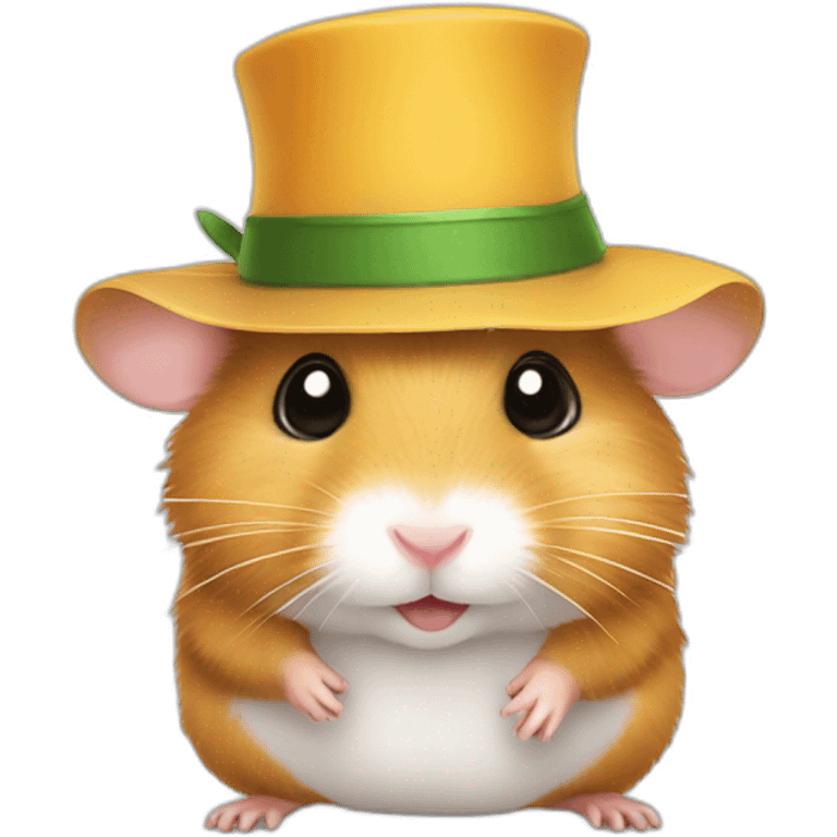 hamster with hat emoji