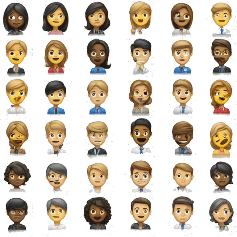 employers in different gender and workfield emoji