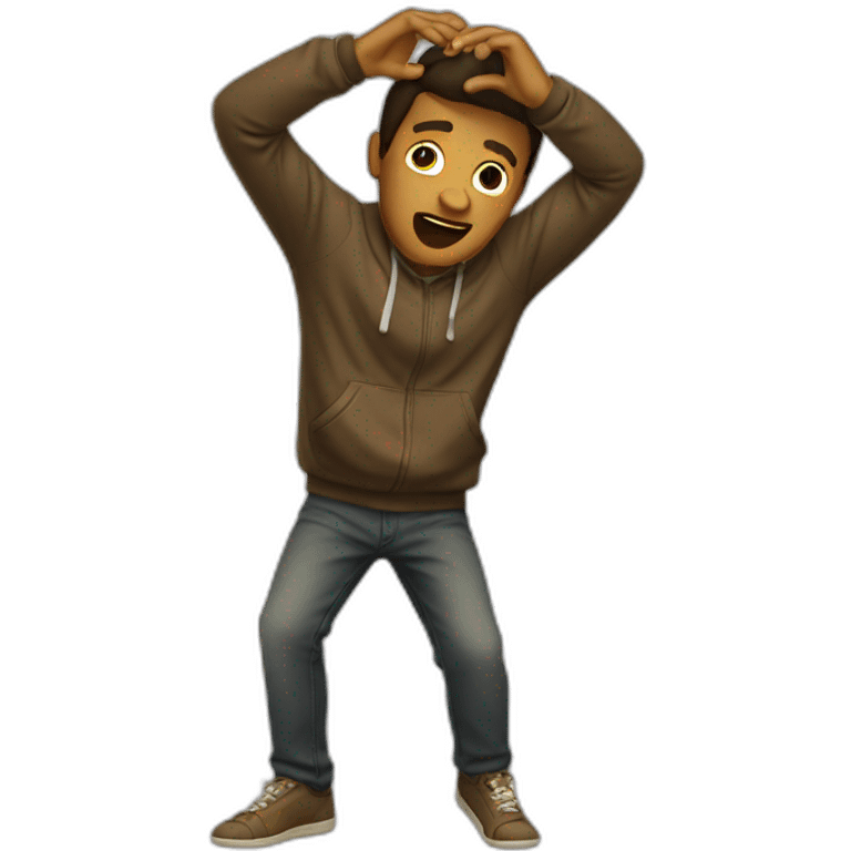 homme qui fait un dab emoji