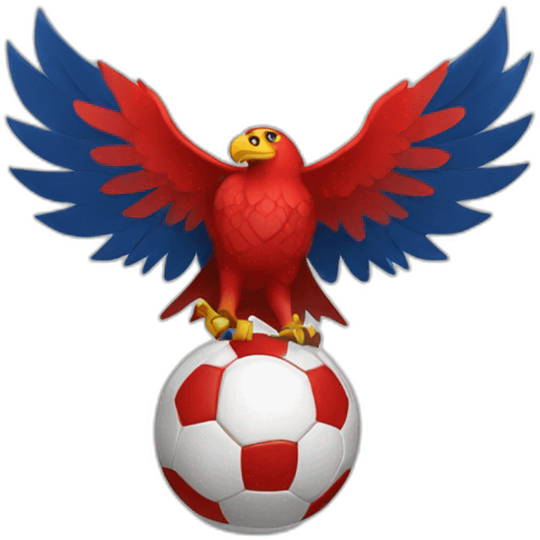 soccer logo with red eagle emoji