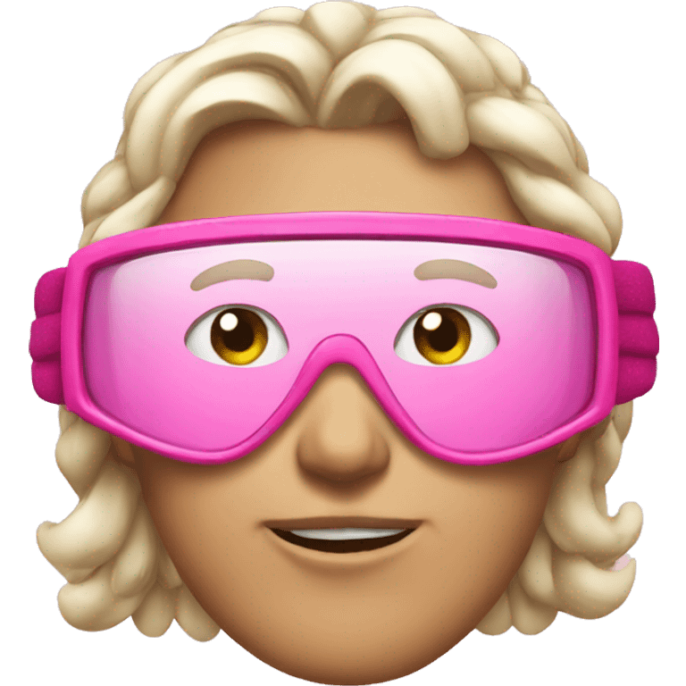 Pink ski emoji