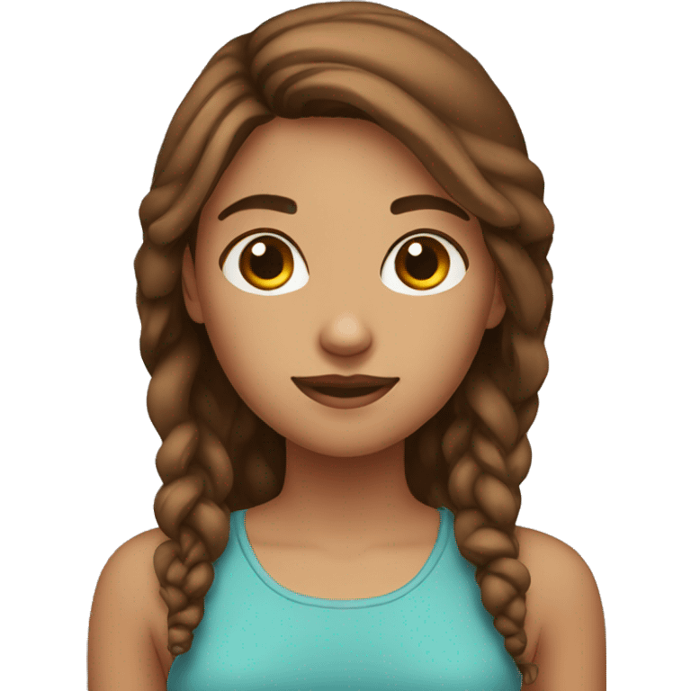 girl with brown hair and face piercings emoji