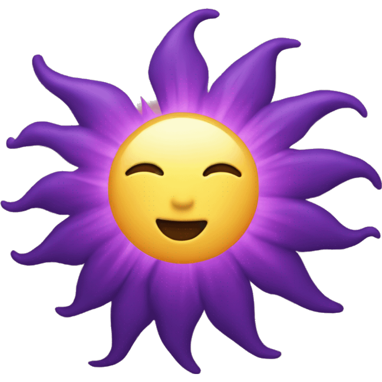 purple sun emoji