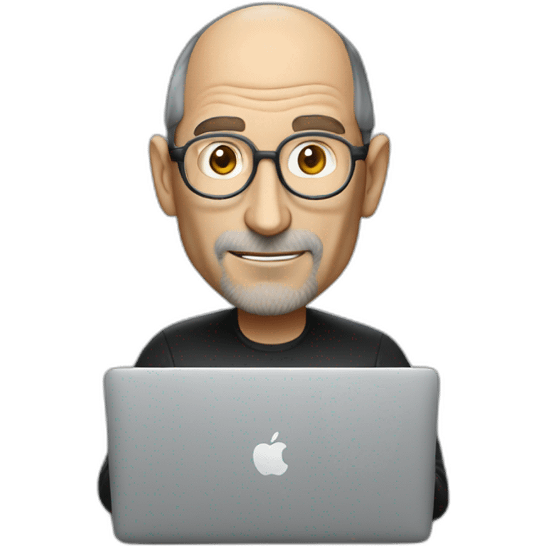 Steve jobs with MacBook  emoji