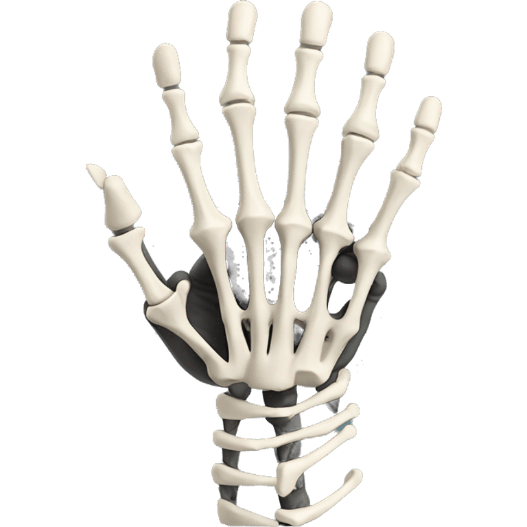 skeleton man’s hands move like zombies  emoji