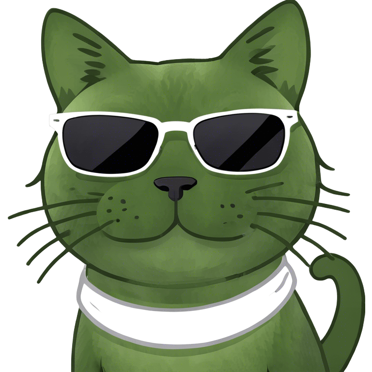 Cat with sunglasses emoji