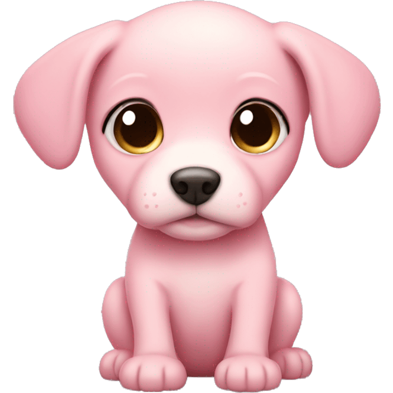 Baby pink dog emoji