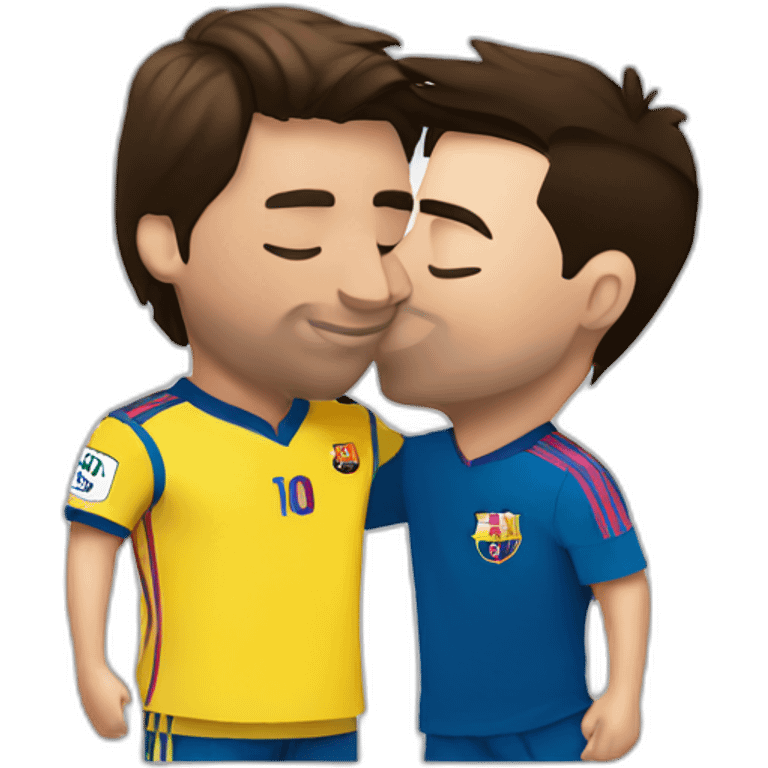 lionel messi kissing cristiano ronaldo no nsfw emoji