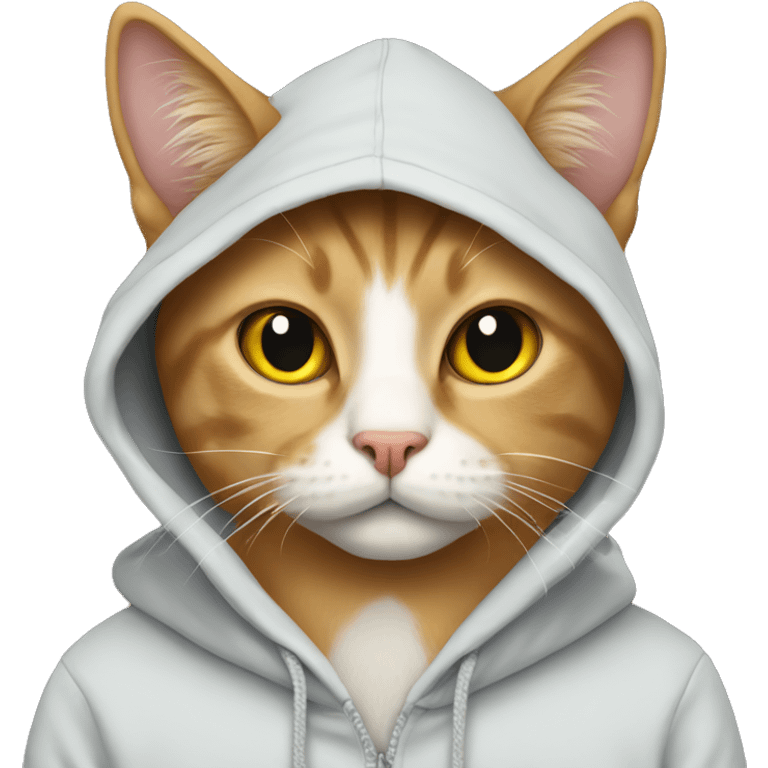 Cat with hoodie emoji