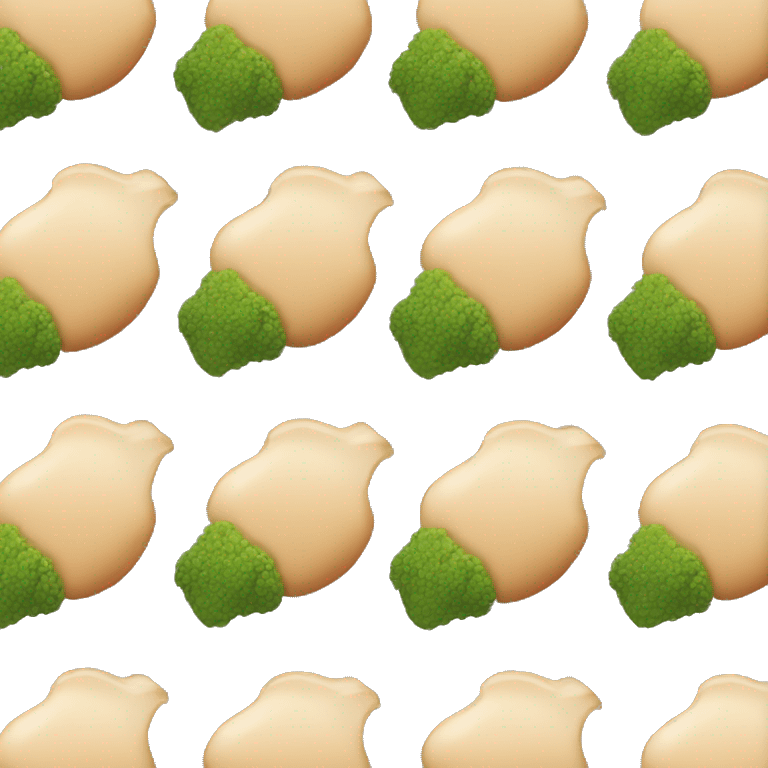 chicken breast and broccoli emoji