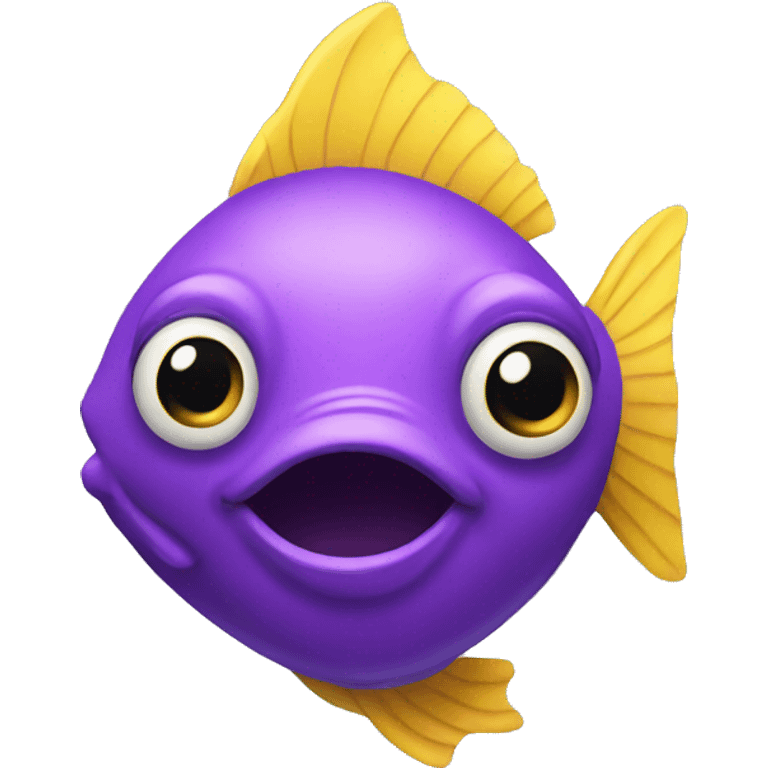 Yellow and purple fish  emoji