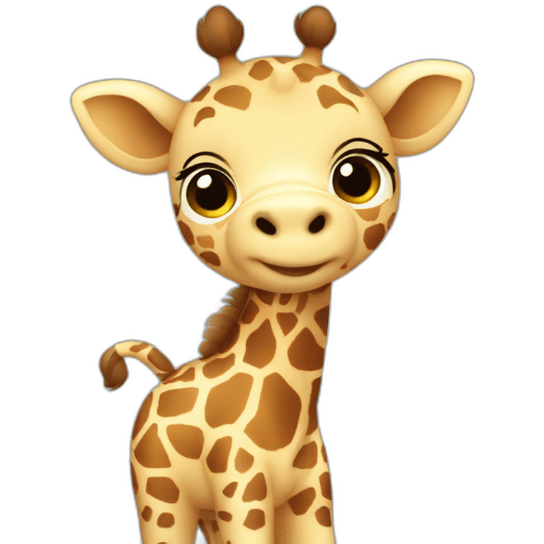 Cute little Chubby Giraffe emoji