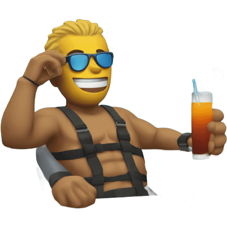 Helldiver drinking by the pool emoji