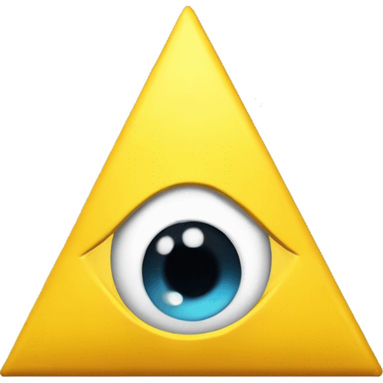 Bill Cipher, Eye of Providence, Yellow Triangle with single eye and bowtie and top hat. emoji